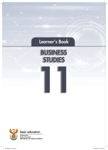 Business Studies Grade 11 Textbook