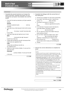 English Language Test B2: Grammar, Vocab, Reading, Listening