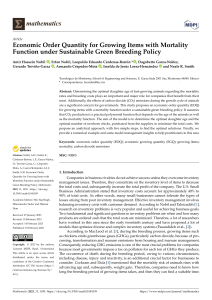 EOQ for Growing Items with Mortality: Green Breeding