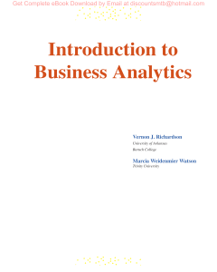 Introduction to Business Analytics Textbook