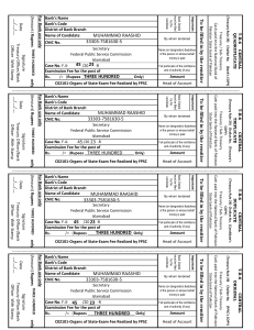 FPSC Exam Fee Challan Form - Muhammad Raashid