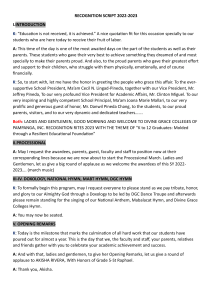 Recognition Script 2022-2023