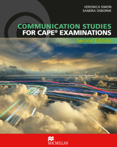 Communication Studies for CAPE Exams - Textbook