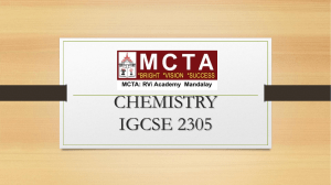 Chemistry: Solids, Liquids, Gases - IGCSE 2305