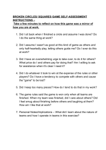 Broken Circles/Squares Game Self-Assessment