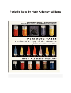 Periodic Tales by Hugh Aldersey-Williams Book Cover