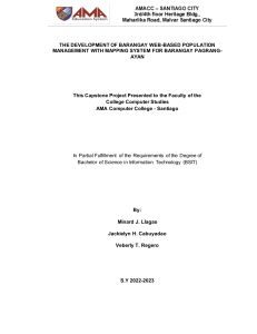 Barangay Population Management Web System Capstone Project