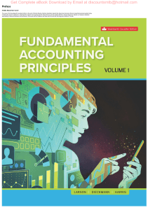 Fundamental Accounting Principles, Volume 1