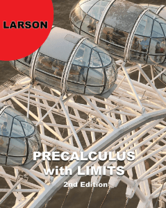 Precalculus with Limits Textbook