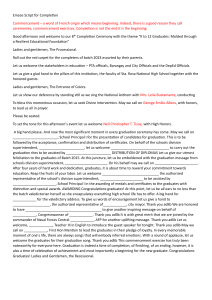 Emcee Script for Completion Ceremony