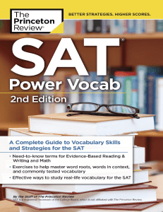 SAT Power Vocab: Vocabulary Skills & Strategies