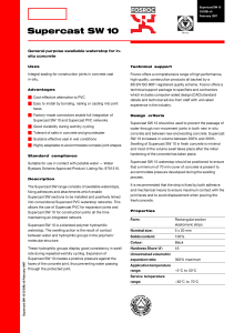 Supercast SW 10: Swellable Waterstop Technical Data Sheet