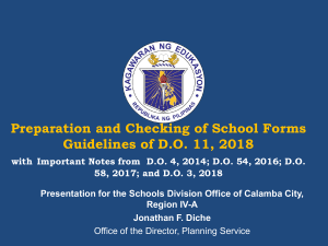 School Form Preparation & Checking Guidelines