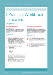 IGCSE Chemistry Practical Workbook Answers