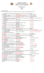 STS Midterm Exam: Science, Technology & Society