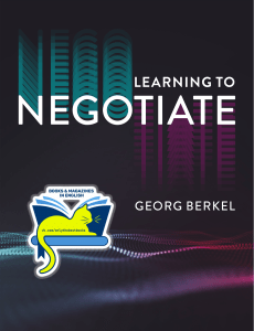 Learning to Negotiate: A Textbook