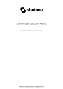 Gilbert Strang Calculus Solutions Manual