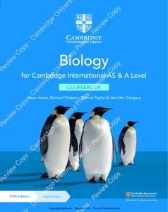 Cambridge AS & A Level Biology Coursebook