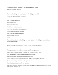 CAE Reading & Use of English: Exam Guide & Tips