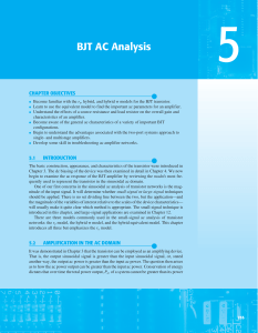 BJT AC Analysis: Transistor Models & Amplification