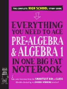 Pre-Algebra & Algebra 1 Textbook: Complete Study Guide