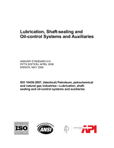 Lubrication, Shaft-sealing & Oil-control Systems Standard