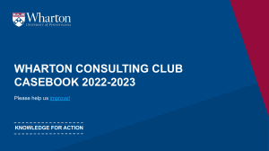 Wharton Consulting Club Casebook 2022-2023