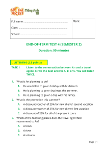 End-of-Term English Test for High School Students