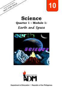 Earth and Space Science Module for Grade 10