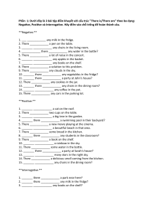 There is/are Worksheet: Grammar Practice