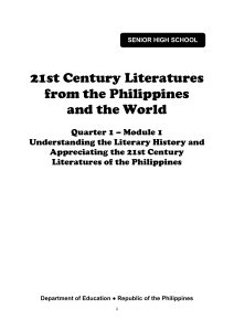 21st Century Philippine Literature: Module 1