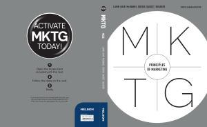 Principles of Marketing Textbook: MKTG 4th Canadian Edition