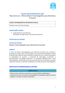 Plano de Curso: Roteiro Cinematográfico para Ficção