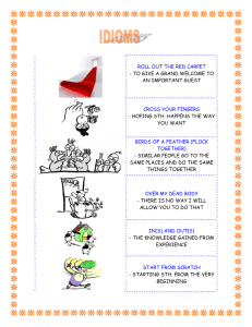 English Idioms Worksheet