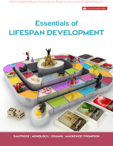 Essentials of Lifespan Development Textbook, 2nd Canadian Ed.