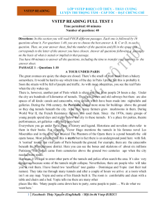 VSTEP Reading Test 1: Full Practice Exam