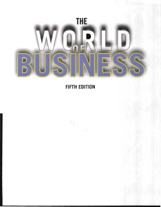 The World of Business: Fifth Edition Textbook