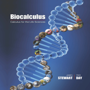 Biocalculus: Calculus for the Life Sciences Textbook