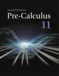 Pre-Calculus 11 Textbook
