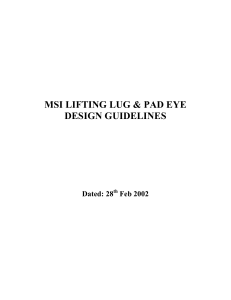 Lifting Lug & Pad Eye Design Guidelines