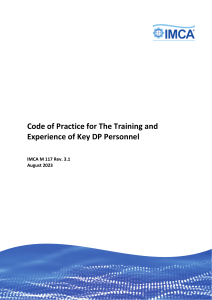 DP Personnel Training Code of Practice | IMCA M 117