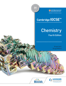 Cambridge IGCSE Chemistry Textbook - Fourth Edition