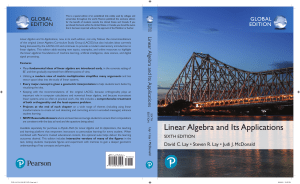 Linear Algebra and Its Applications, 6th Edition