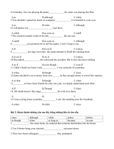 Conjunctions Worksheet: Grammar Practice
