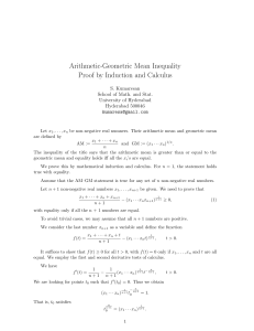 AM-GM Inequality Proof: Induction & Calculus