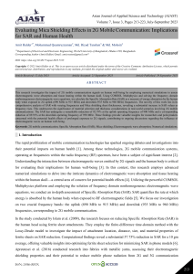 Mica Shielding in 2G Mobile Communication: SAR & Health