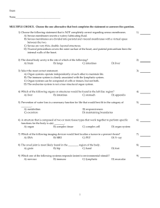 Anatomy and Physiology Exam