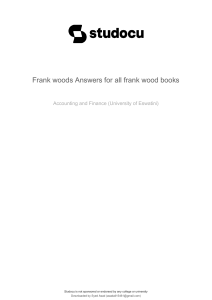 Frank Wood's Business Accounting Solutions Manual