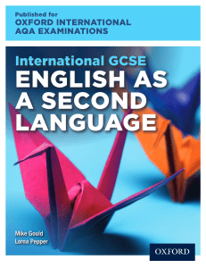 International GCSE English as a Second Language Coursebook
