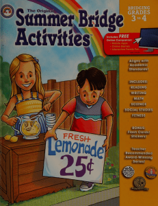 Summer Bridge Activities: 3rd to 4th Grade Workbook